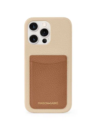 Maison De Sabre Card Phone Case (iphone 12 Pro) In Sandstone Brown