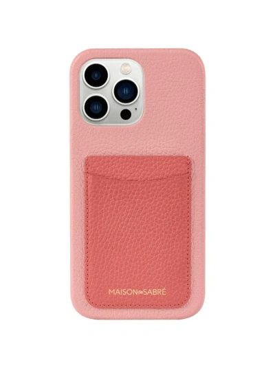 Maison De Sabre Card Phone Case Iphone 13 Pro In Coral Lily