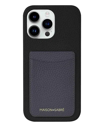 Maison De Sabre Card Phone Case (iphone 14 Pro) In Graphite Caviar