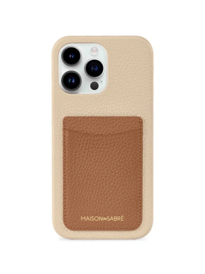Maison De Sabre Card Phone Case Iphone 14 Pro Max In Sandstone Brown