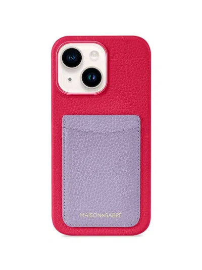 Maison De Sabre Card Phone Case (iphone 15) In Pink