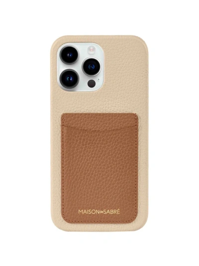 Maison De Sabre Card Phone Case Iphone 15 Pro Max In Sandstone Brown
