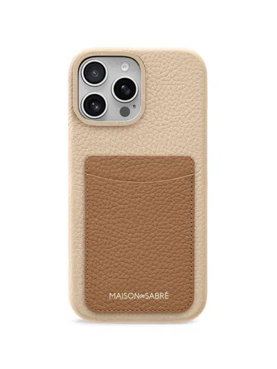 Maison De Sabre Card Phone Case (iphone 16 Pro) In Brown