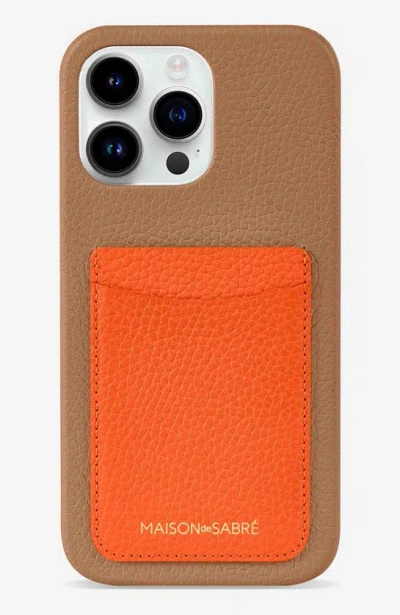 Maison De Sabre Card Phone Case Iphone 15 Pro In Manhattan Sandstone