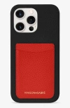 Maison De Sabre Card Phone Case Iphone 12 Pro In Pomegranate Caviar