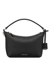 Maison De Sabre Detachable Strap Leather Tote Bag In Black