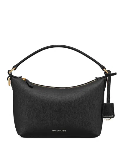 Maison De Sabre Detachable Strap Leather Tote Bag In Black