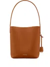 Maison De Sabre Drawstring Leather Bucket Bag In Brown