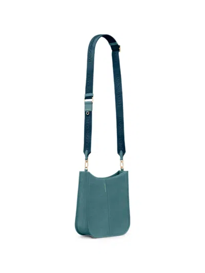 Maison De Sabre Grainy Leather Saddle Bag In Green