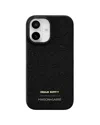 Maison De Sabre Leather Phone Case (iphone 16) In Black Caviar