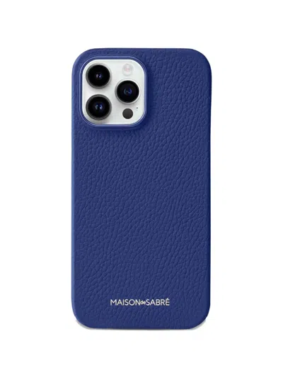 Maison De Sabre Iphone 16 Pro Max Leather Case In Blue