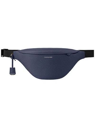 Maison De Sabre Large Leather Sling Bag In Pacific Blue