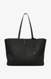 Maison De Sabre Maison De Sabré Large Leather Snap Soft Tote In Rouge Noir