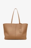 Maison De Sabre Maison De Sabré Large Leather Snap Soft Tote In Sandstone Lily