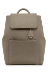 Maison De Sabre Large Leather Soft Backpack In Orange