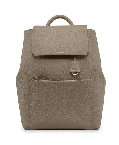 Maison De Sabre Large Leather Soft Backpack In Brown