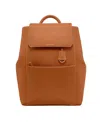 Maison De Sabre Large Leather Soft Backpack In Pecan Brown