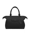 Maison De Sabre Large Leather Weekender Bag In Black Caviar