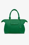 Maison De Sabre Maison De Sabré Large Leather Weekender Bag In Emerald Green