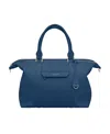 Maison De Sabre Large Leather Weekender Bag In Pacific Blue