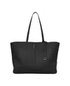 Maison De Sabre Maison De Sabré Large Leather Zipped Soft Tote In Black Caviar