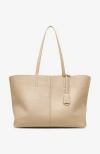 Maison De Sabre Maison De Sabré Large Leather Zipped Soft Tote In Saharan