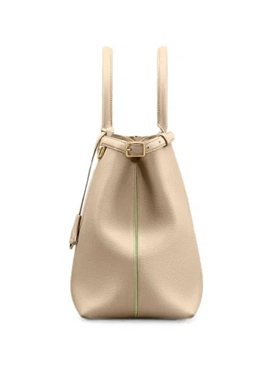 Maison De Sabre Large Palais Leather Shoulder Bag In Neutral
