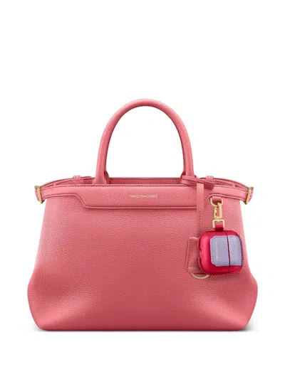 Maison De Sabre Leather Airpods Pro 3 Keyring Case In Pink