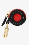 Maison De Sabre Maison De Sabré Leather Airtag Charm In Pomegranate Caviar