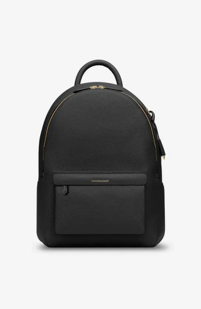 Maison De Sabre Leather Backpack In Black Caviar