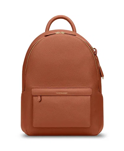 Maison De Sabre Leather Backpack In Brown