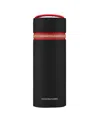 Maison De Sabre Leather Brush Case In Rouge Noir