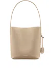 Maison De Sabre Leather Bucket Soft Tote In Neutral