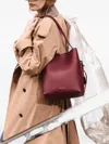 Maison De Sabre Leather Bucket Soft Tote In Burgundy
