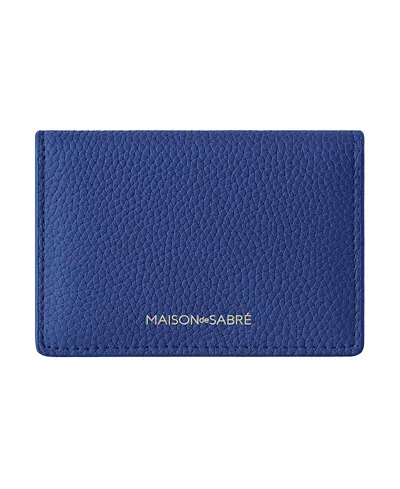 Maison De Sabre Women's Leather Card Case In Lapis Blue
