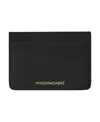 Maison De Sabre Maison De Sabré Leather Card Holder In Black Caviar