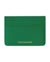 Maison De Sabre Leather Card Holder In Emerald Green