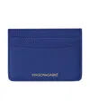 Maison De Sabre Leather Card Holder In Lapis Blue
