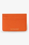 Maison De Sabre Maison De Sabré Leather Card Holder In Manhattan Orange