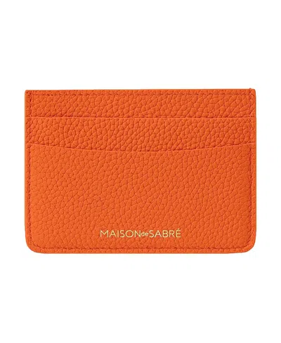 Maison De Sabre Women's Card Holder In Manhattan Orange