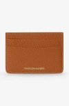 Maison De Sabre Card Slots Leather Card Holder In Pecan Brown
