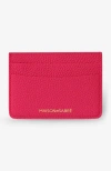 Maison De Sabre Leather Card Holder In Shibuya Fuchsia