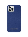 Maison De Sabre Leather Case Iphone 13 Pro Max In Lapis Blue