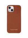 Maison De Sabre Leather Case Iphone 13 In Walnut Brown