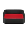 Maison De Sabre Leather Catchall Tray In Rouge Noir