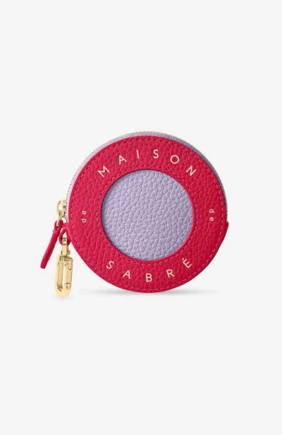 Maison De Sabre Maison De Sabré Leather Coin Purse In Fuchsia Lavender