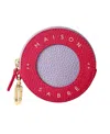 Maison De Sabre Maison De Sabré Leather Coin Purse In Fuchsia Lavender