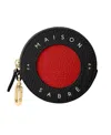 Maison De Sabre Maison De Sabré Leather Coin Purse In Pomegranate Caviar