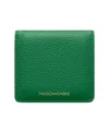 Maison De Sabre Leather Compact Mirror In Emerald Lily
