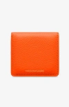 Maison De Sabre Leather Compact Mirror In Manhattan Sandstone